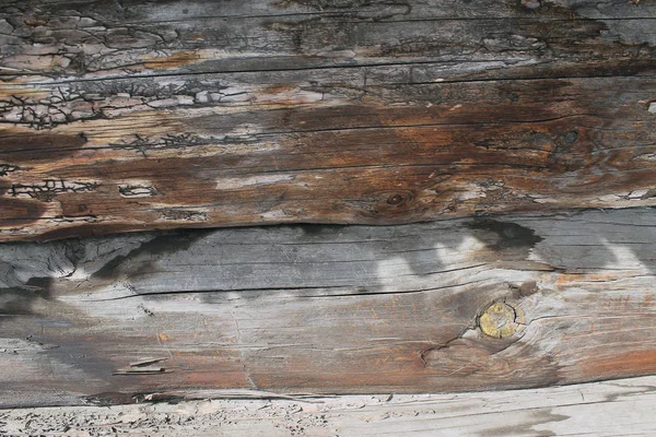 古老的木材质地与自然图案。在树的背景。旧蹩脚和风化灰色木质墙板纹理背景 — 图库照片