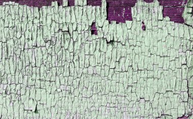 Ahşap üzerinde eski boya kalıntıları olan eski ahşap bir arka plan. Eski bir ağacın dokusu, boyalı bir tahta, eski model arka plan soyma boyası. Kırık boyalı eski mavi tahta, eski model