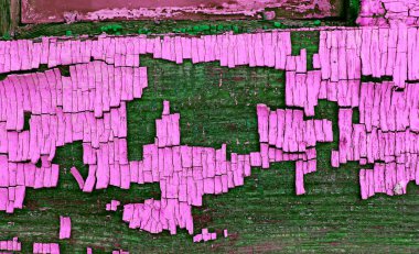 Eski ahşap arka plan ağaç eski boya artıkları parçaları kalıntıları ile. Doku eski ağaç bir kurulu ile boya, antika arka plan boya soyulmuştu. Eski mor kurulu ile kırık boya, vintage