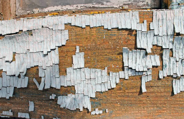 Старая Деревянная Текстура Пилинговой Краской Старая Голубая Доска Потрескавшейся Краской — стоковое фото
