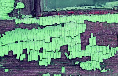 eski mavi kurulu kırık boya, vintage ahşap arka plan, grunge tahta ile. Eski ahşap ultraviyole ile arka plan ağaç eski boya artıkları parçaları kalıntıları. Doku eski ağaç bir kurulu ile boya, antika arka plan boya soyulmuştu. Eski mor 