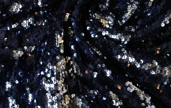 スパンコール ドレスのスパンコール ラウンドの背景にカラフルなスパンコール テクスチャです 金属製輝くスパンコール スケール背景 — ストック写真