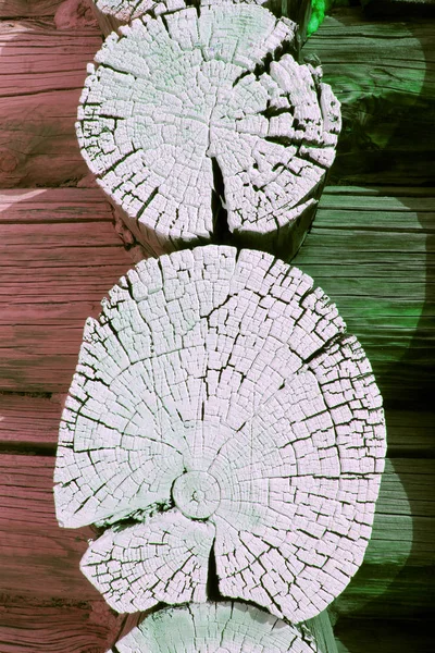 Sezione trasversale del vecchio albero. sfondo di legno parete trama tavola con colore tono selezionato. Sfondo astratto di una vecchia parete di legno con una texture luminosa. vernice acquerello pastello — Foto Stock