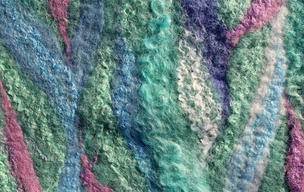 艺术色彩感背景质感，羊毛手工纺织品 — 图库照片