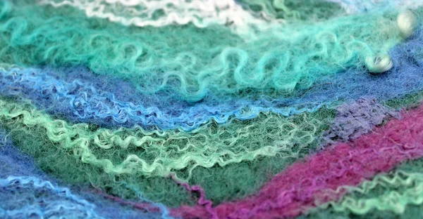 Художественный цвет войлока текстуры фона, шерсть ручной работы текстиль — стоковое фото
