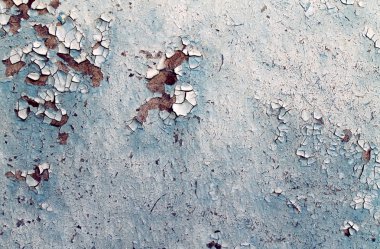 Eski ahşap arka plan ağaç eski boya artıkları parçaları kalıntıları ile. Doku eski ağaç bir kurulu ile boya, antika arka plan boya soyulmuştu. eski mavi kurulu ile kırık boya, vintage, woo