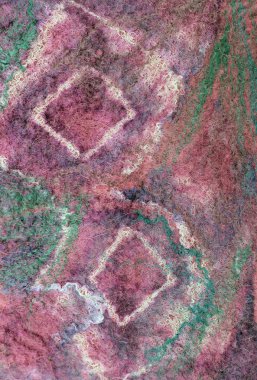 Sanat rengi keçeli arka plan dokusu, yün el yapımı tekstil