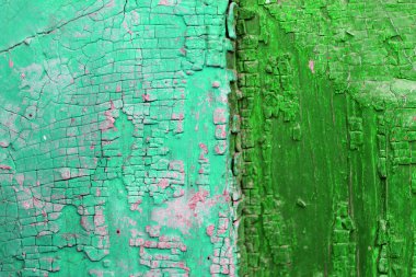 Ahşap üzerinde eski boya kalıntıları olan eski ahşap bir arka plan. Eski bir ağacın dokusu, eski bir ahşap arka plan soyma boyası. Kırık boyalı eski mavi tahta