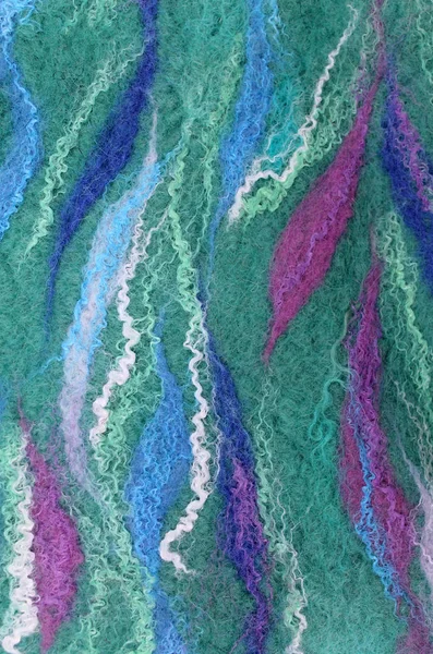 Художественный цвет войлока текстуры фона, шерсть ручной работы текстиль — стоковое фото