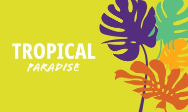 Büyük yeşil orman yaprağı benzersiz tropikal