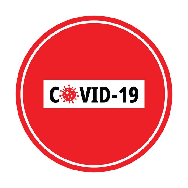 Covid Pandemische Coronavirus Symbool Pictogram Vector Illustratie — Stockvector