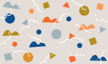 Soyut resim arkaplanı. Şekiller ve dokular.