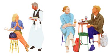 İnsan pozlarının canlı bir portresi, her biri gün boyunca duyguların ve duyguların hikayesini anlatıyor..