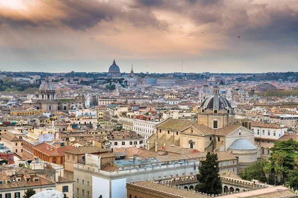 Róma Városára Utcarészlet Rome Downtown Városkép Drámai Róma Olaszország — Stock Fotó