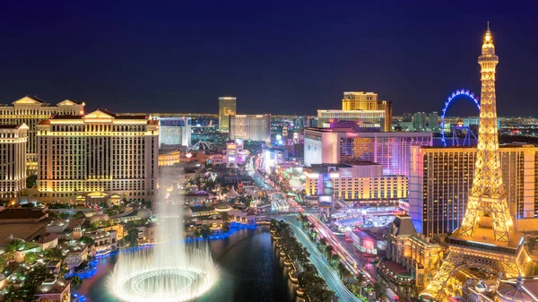 Las Vegas Strip Skyline Summer Sunny Day July 2018 Las — Stock Photo, Image