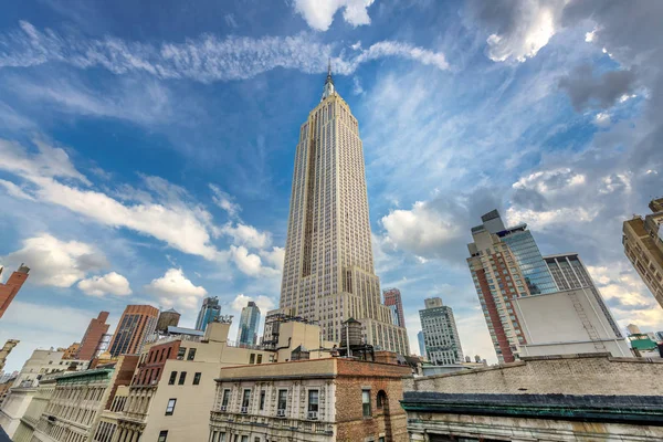 New York City Downtown Manhattan Skyline Med Empire State Building — Stockfoto