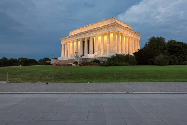 Washington Abraham Lincoln Memorial Noite — Fotografia de Stock