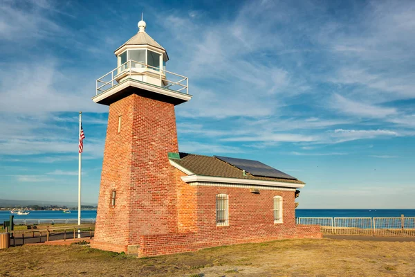 Santa Cruz Vuurtoren Bij Zonsondergang Gezien Onder Santa Cruz County — Stockfoto