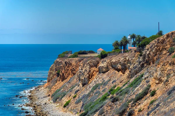 Καλιφόρνια Ακτή Και Σημείο Vicente Φάρος Palos Verdes Λος Άντζελες — Φωτογραφία Αρχείου
