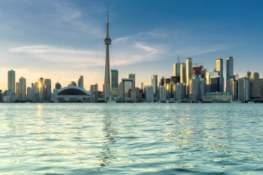 Gün batımında - Toronto, Ontario, Kanada Toronto manzarası. 