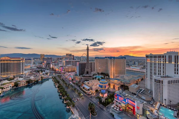 Världen Berömda Vegas Strip Las Vegas Som Kan Ses Vid — Stockfoto