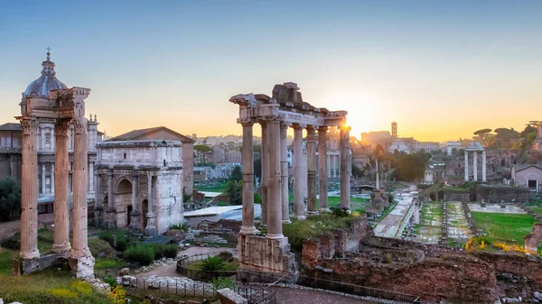 Bellissima Alba Foro Romano Roma — Foto Stock