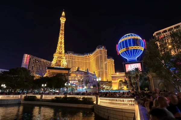 Las Vegas Strip Skyline Seen Night Las Vegas Nevada Caesars — Stock Photo, Image