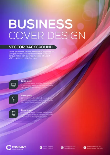 Abstract Vector Business Brochure Cover Banner Design Templates Folheto Negócios — Vetor de Stock