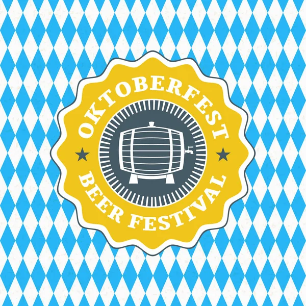 Sör Fesztivál Oktoberfest Ünnepségek Vintage Sör Jelvényt Vektoros Illusztráció — Stock Vector