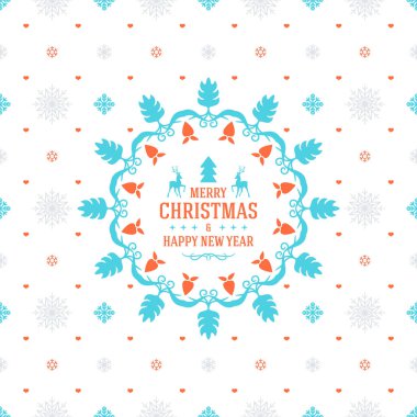 Mutlu Noeller ve mutlu yeni yıl. Retro tasarım sorunsuz arka plan üzerinde. Vektör arka plan için kaydırma kağıt veya tebrik kartı