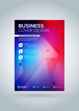 Soyut vektör iş broşürü kapak veya afiş tasarım şablonu. İş ilanı veya arka plan ile poster