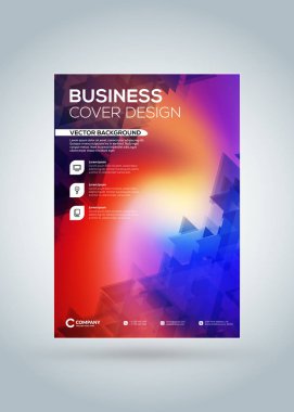 Soyut vektör iş broşürü kapak veya afiş tasarım şablonu. İş ilanı veya arka plan ile poster