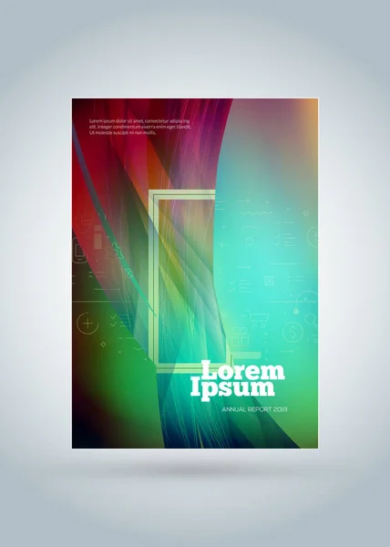Šablona návrhu obchodní brožura obal. Moderní obchodní plakát. Abstraktní barevné pozadí — Stockový vektor