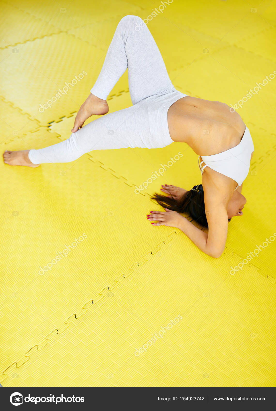 yellow mat yoga