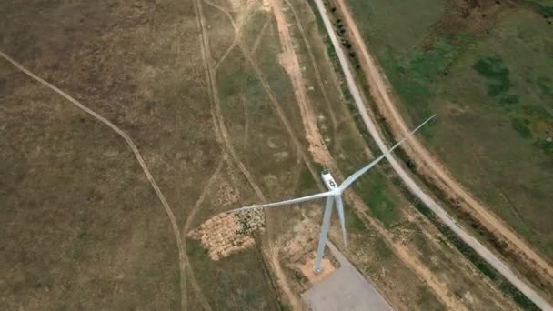 Turbina wiatrowa na południu Ukrainy — Wideo stockowe