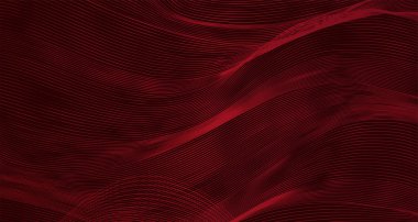 Gelecekçi vektör soyut kırmızı çizgi arkaplanı. Ağ, afiş, poster ve broşür için uygun. Pürüzsüz ve sakin bir parıltı. İzole edilmiş.