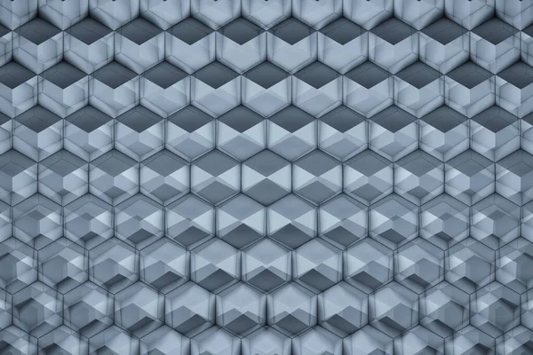 Honeycombs Cube Pozadí Abstraktní Minimalistická Černobílá Textura Mnoha Řadami Objemových — Stock fotografie