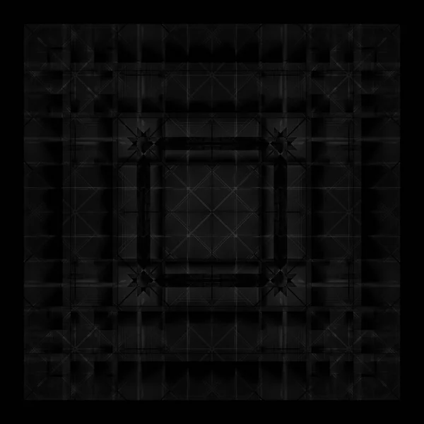 最小限の抽象的な3D背景黒 白のクラッディングタイル 背景タイル モザイク 万華鏡 心理テスト 絵葉書 装飾用 — ストック写真