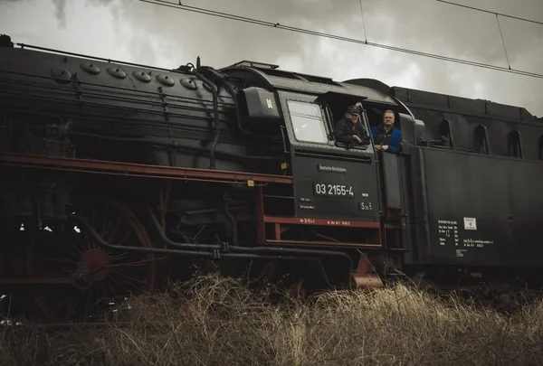 Szczecin Poland March 2019 Old Steam Train Historic Berlin Szczecin — Stock Photo, Image