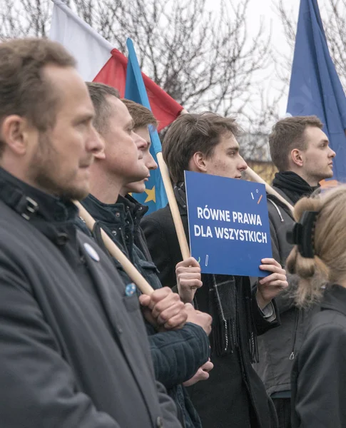 Szczecin Polen Mars 2019 Väljarna Nya Polska Politiska Parti Wiosna — Stockfoto