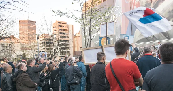 Bělehrad Srbsko Březen 2019 Demonstrace Při Příležitosti Března 1999 Nato — Stock fotografie