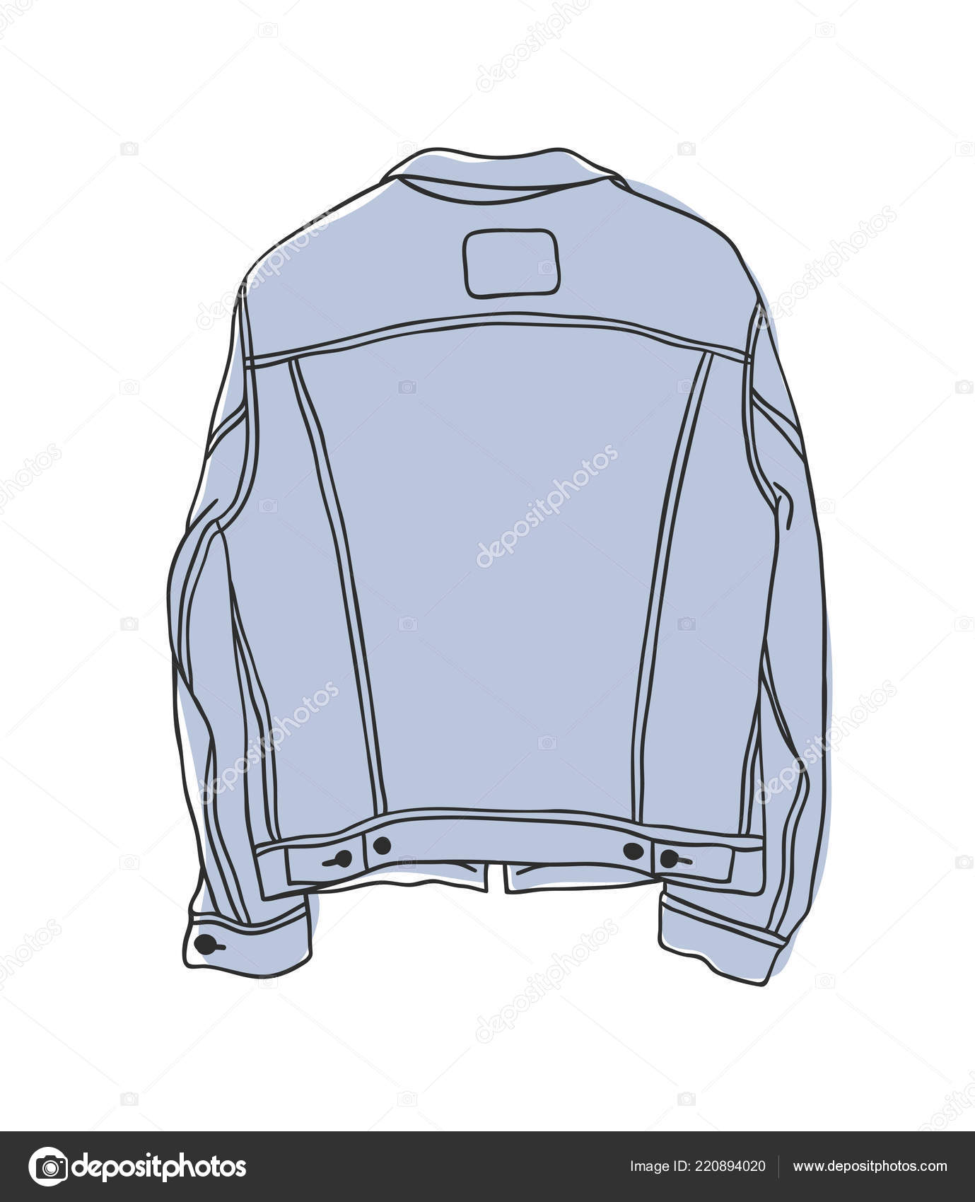 Hand Drawn Jeans Wear Fashion Vector Denim Jacket Actual Illustration Stock  Vector Image by ©pomolchim #220894020