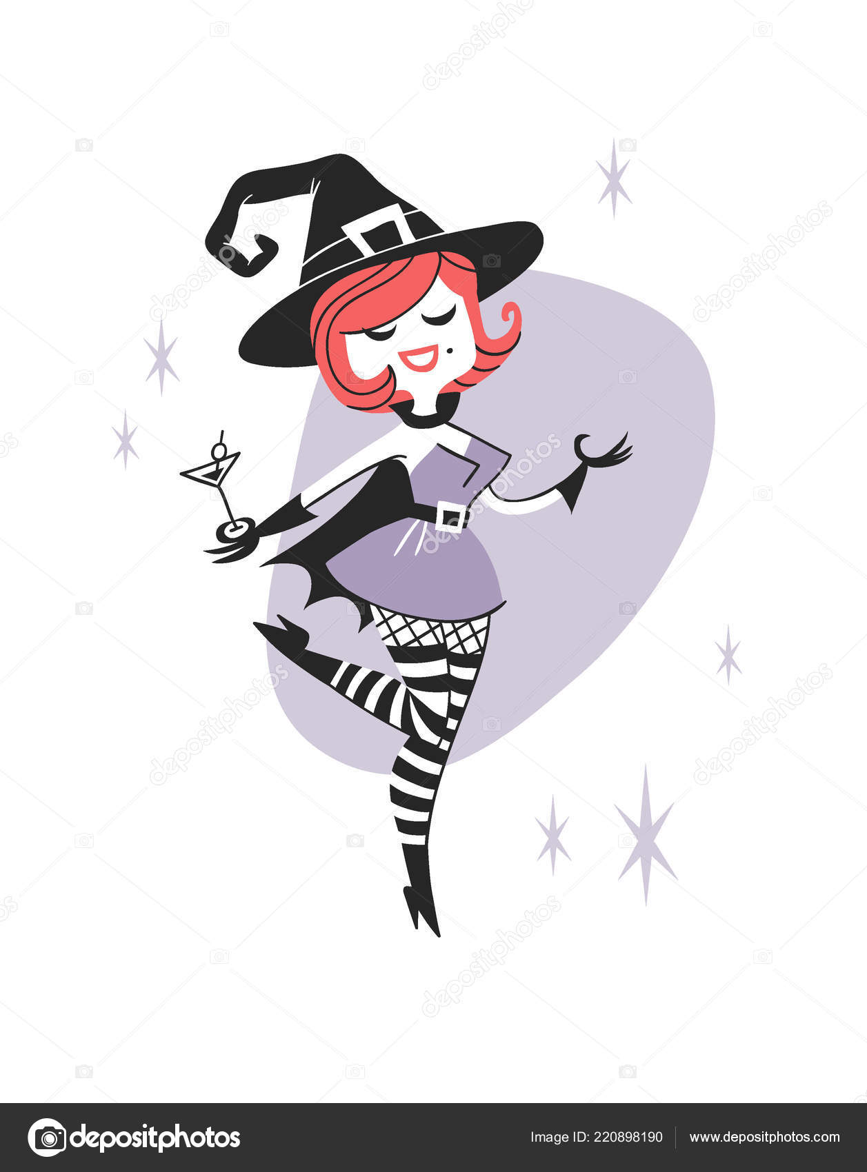 손으로 복고풍 할로윈 캐릭터 창의적인 작품입니다 홀리데이 사람들을 그리기입니다 예술적 스톡 벡터 - ©pomolchim 220898190, image size:1257x1700