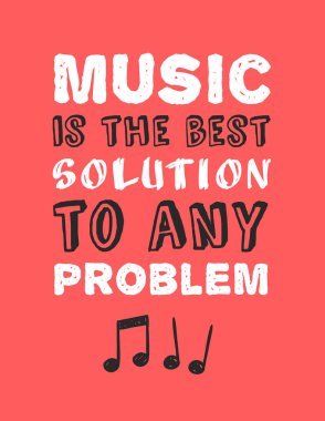 El müzik hakkında alıntı çekilmiş. Doodle illüstrasyon. Yaratıcı mürekkep sanat eseri. Gerçek vektör metin çizim