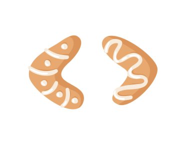 Çizgi film vektör çizim Zencefil Ekmek Çerezler işareti. Elle çizilmiş Noel yazı tipi. Gerçek yaratıcı tatil parenthese fırında