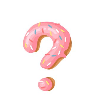 Çizgi film vektör çizim çörek. Elle çizilmiş yazı tipi tatlı çörek ile. Gerçek yaratıcı sanat fırında alfabesi 