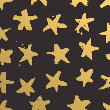 Elle çizilmiş seamless modeli. Soyut doodle arka plan. Vektör sanat illüstrasyon yıldız - vektör