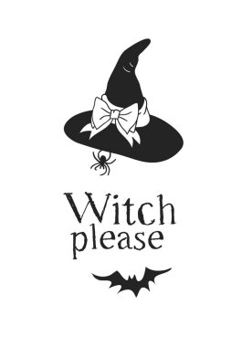 dizi düz Cadılar Bayramı simgeler, siyah ve beyaz, vektör çizim 