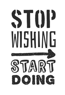 Metin şablonu tasarım spor motivasyon alıntı, poster, tişört veya kart için olumlu tipografi ile için. Vektör