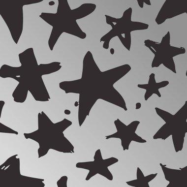 Elle çizilmiş seamless modeli. Soyut doodle arka plan. Vektör sanat illüstrasyon yıldız - vektör